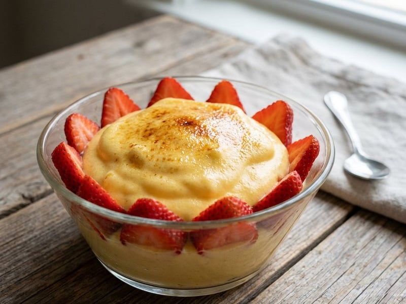 Sabayon with Fresh Strawberries