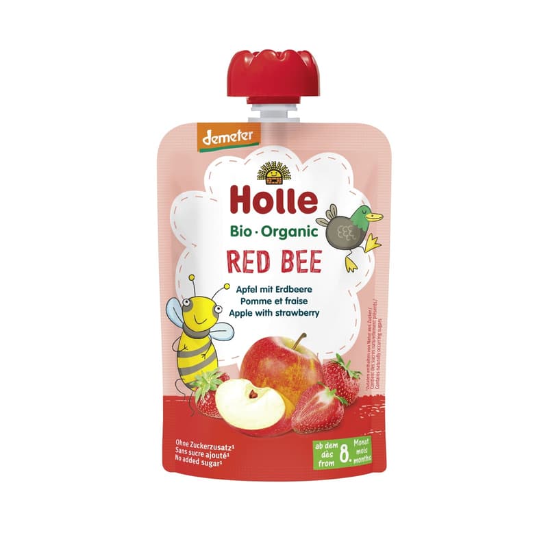 Holle Red Bee - Pouchy apple, strawberry