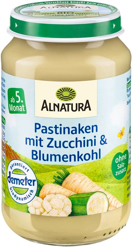 Alnatura BIO Pastinaken mit Zucchini, Blumenkohl, ab dem 5. Monat