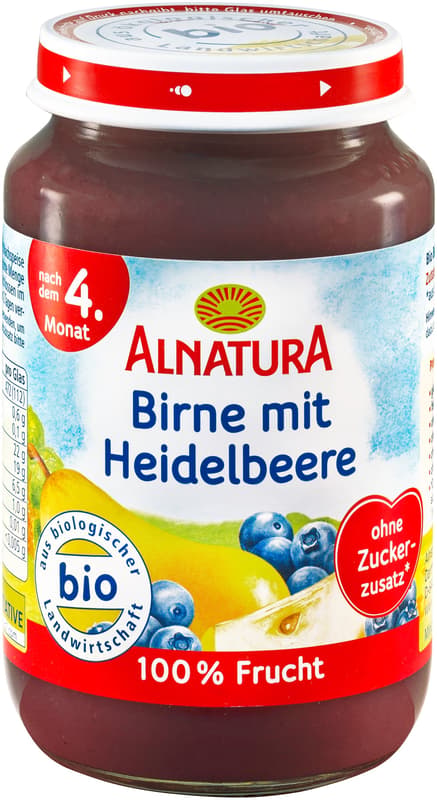 Alnatura BIO Birne mit Heidelbeere, ab dem 4. Monat