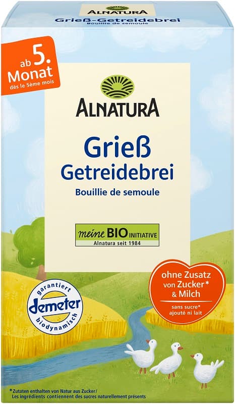 Alnatura BIO semolina cereal porridge