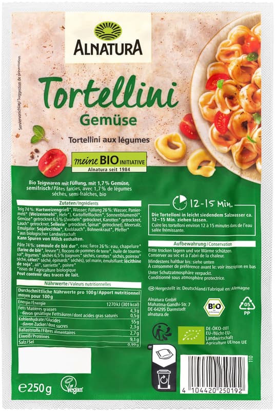 Alnatura BIO Vegetable Tortellini