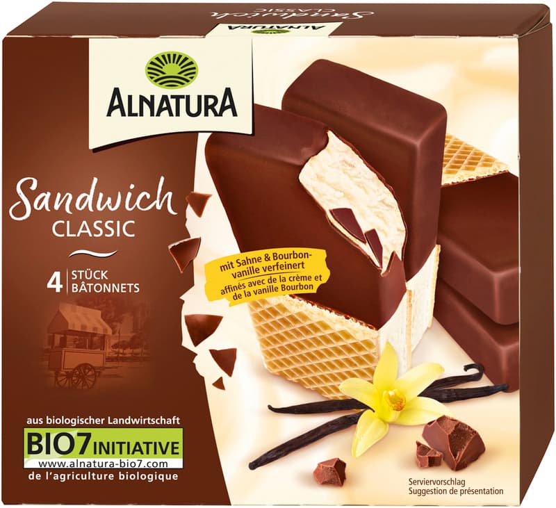 Alnatura BIO sandwich ice cream 4-pack
