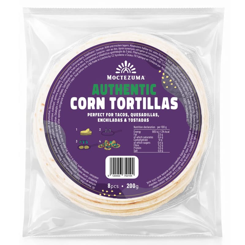 Moctezuma Tortilla White Original 15cm, 8 stk