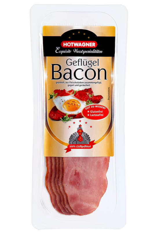 Hotwagner Geflügel Bacon geschnitten