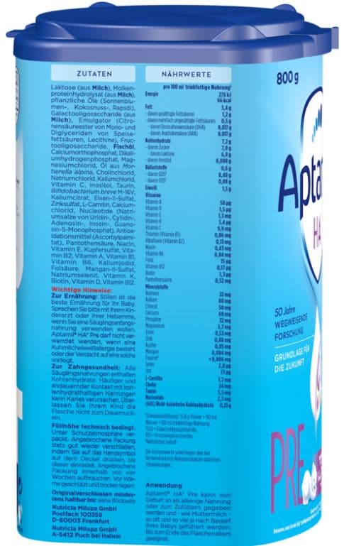 Aptamil formula Prosyneo HA Pre
