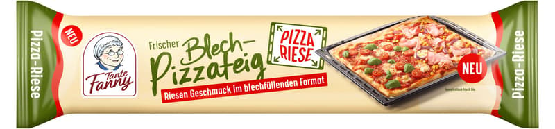 Tante Fanny Frischer Blech-Pizzateig Pizza Riese