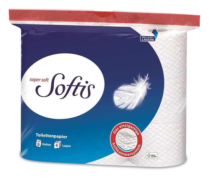 Softis toilet paper 9 rolls / 4-ply