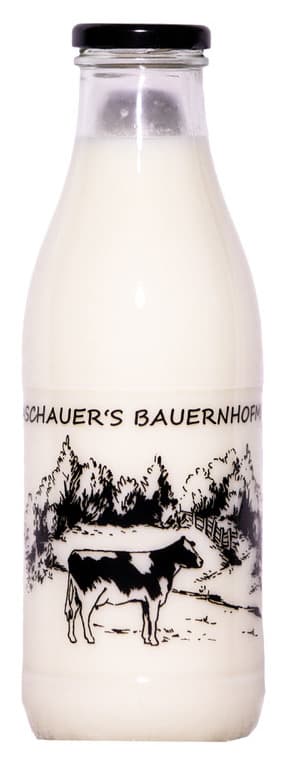 Aschauer's Vollmilch in der MEHRWEGFLASCHE