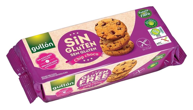 Gullón Chip Choco Gluten-free biscuits with chocolate chips without added sugar
