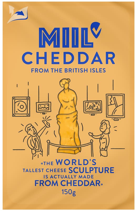 Miil Cheddar in Scheiben