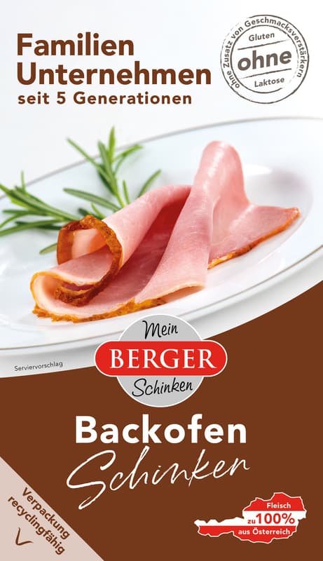 Berger Backofen Schinken geschnitten