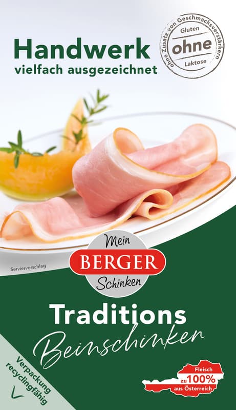 Berger Traditions Beinschinken geschnitten