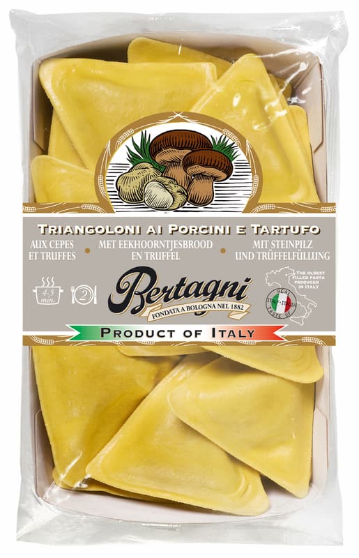 Bertagni Triangoli with truffle & porcini mushrooms