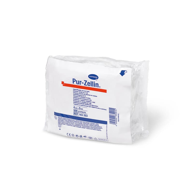 Pur-Zellin® 4x5 cm, non-sterile, rolls of 500 pieces