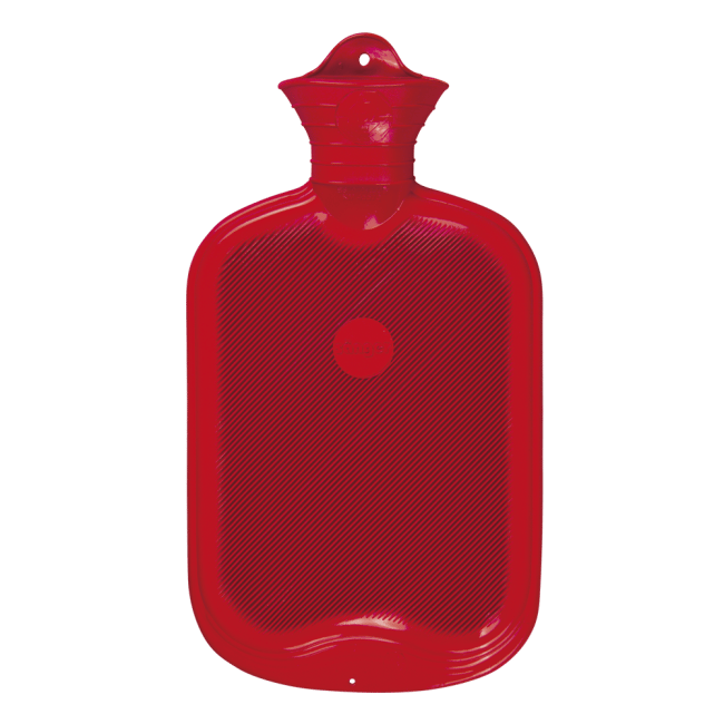 Hot water bottle rubber 2L red