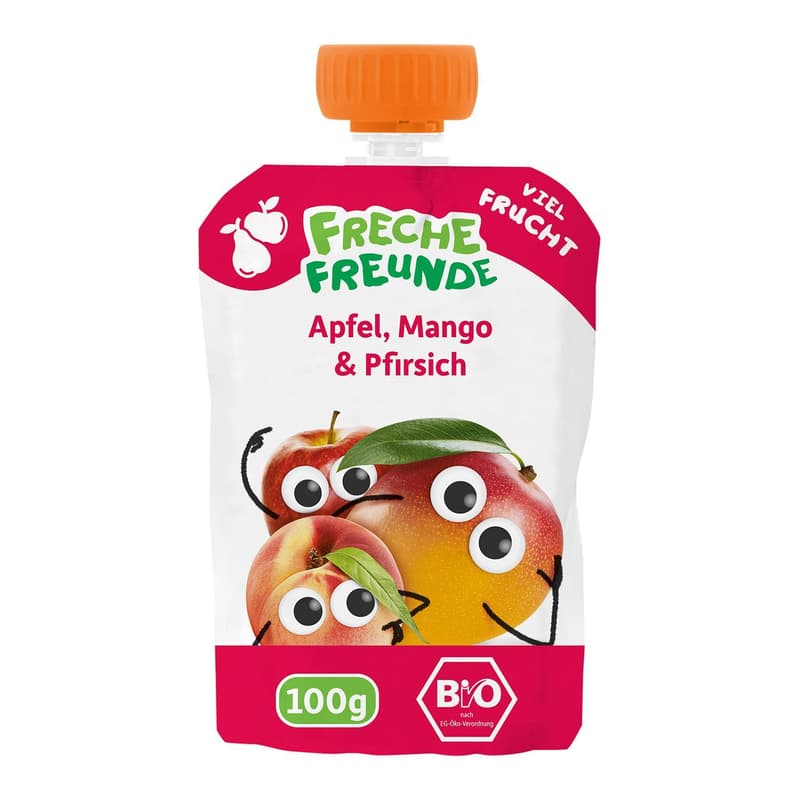 Freche Freunde BIO Quetschie Apfel, Mango & Pfirsich