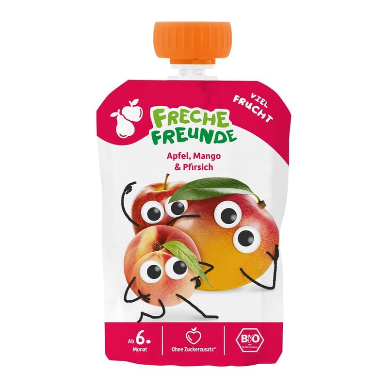 Freche Freunde BIO Quetschie Apfel, Mango & Pfirsich