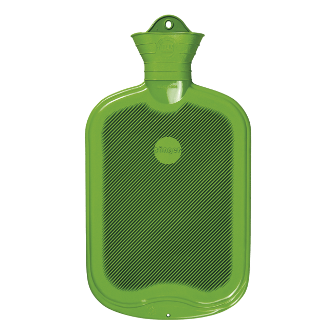 Hot-water bottle rubber 2L green