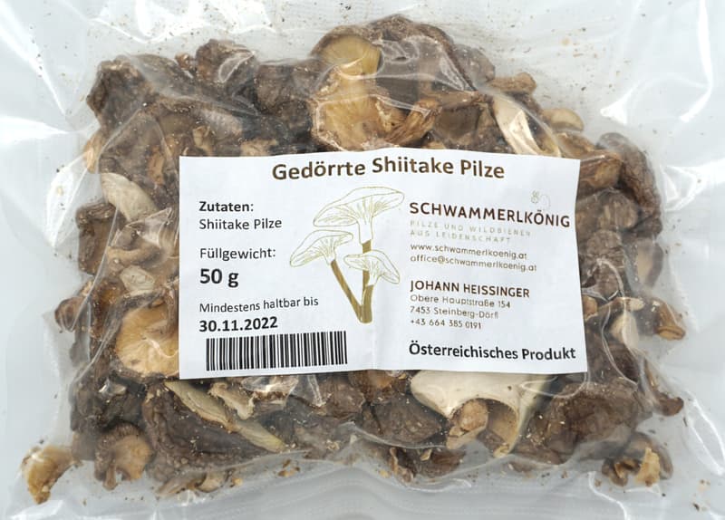 BIO Shiitake Pilze gedörrt