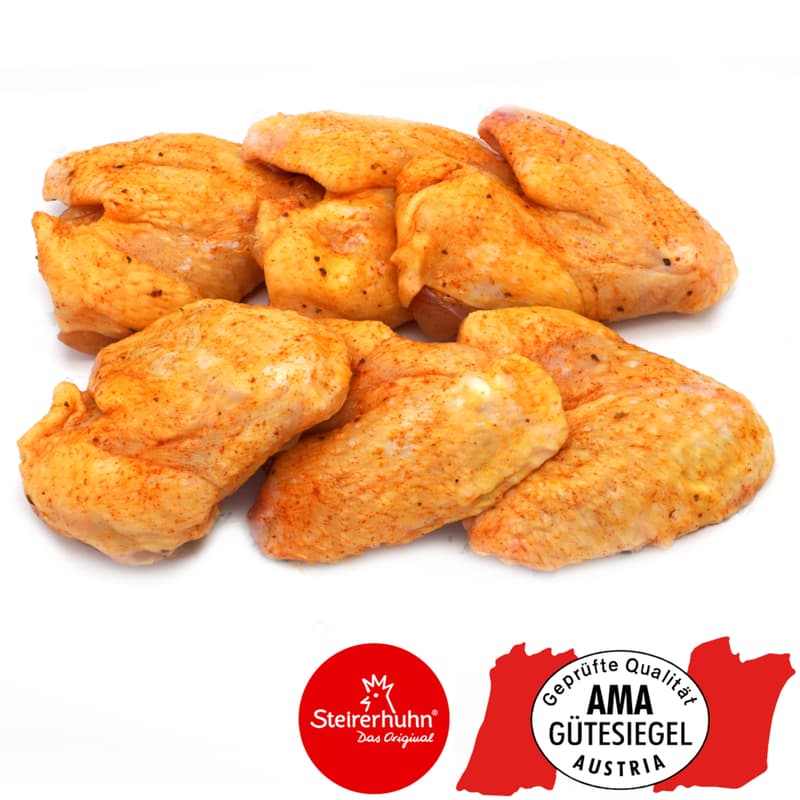 Steirerhuhn Chicken Wings seasoned