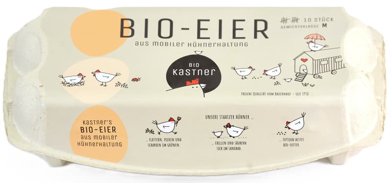 Kastner BIO Eier aus mobiler Hühnerhaltung M 10er