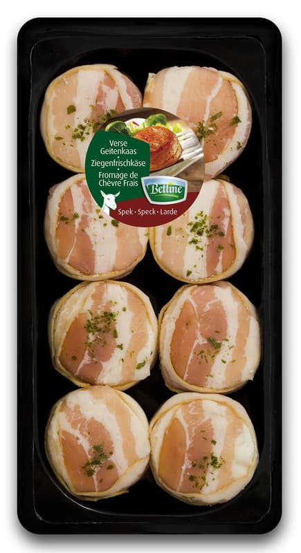 Bettinehoeve bacon wrapped goat cheese 8x30g