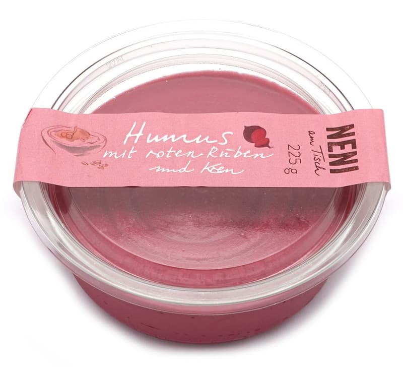 NENI Hummus with red beets and horseradish