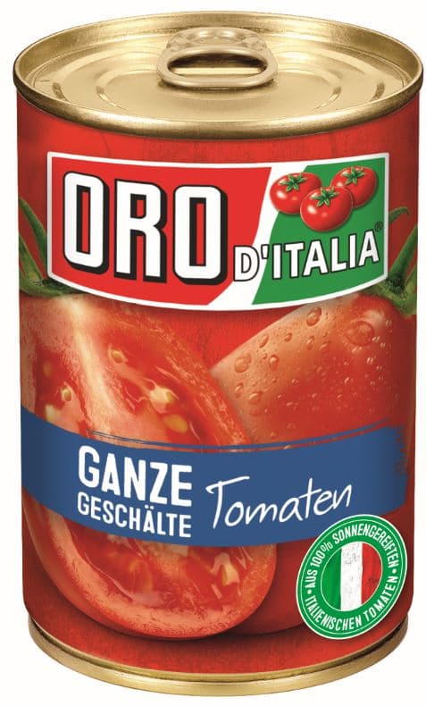 Oro d´Italia Ganze geschälte Früchte in Tomatensaft