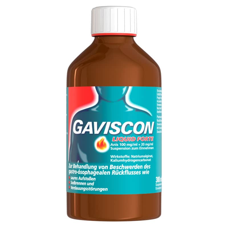 Gaviscon Liquid forte Anis 100 mg/ml + 20 mg/ml Suspension zum Einnehmen
