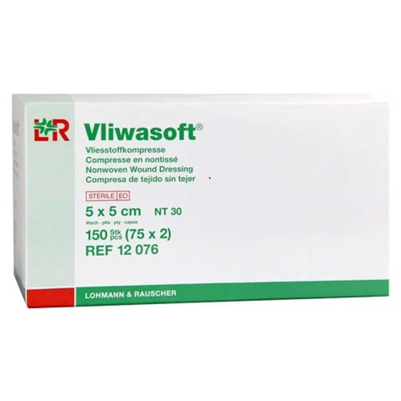 Vliwasoft Vlieskompressen 6 fach steril 5cm x 5cm