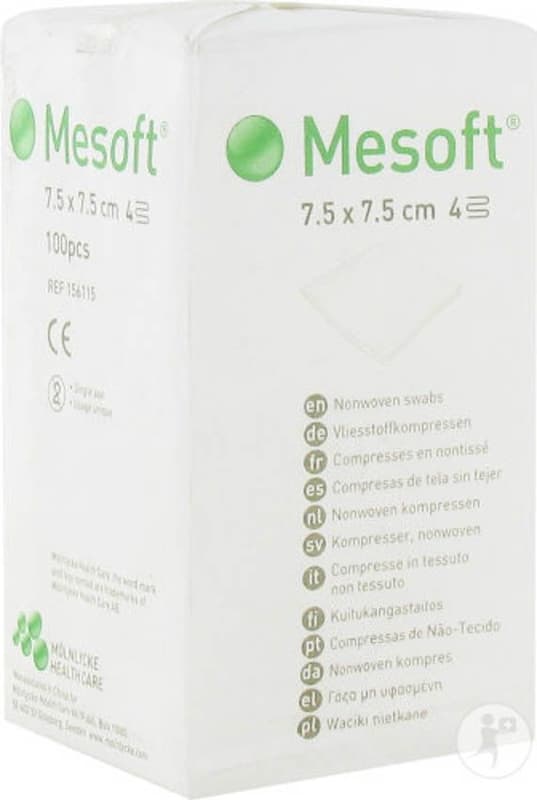 MESOFT Vlieskompresse unsteril 7,5X7,5CM