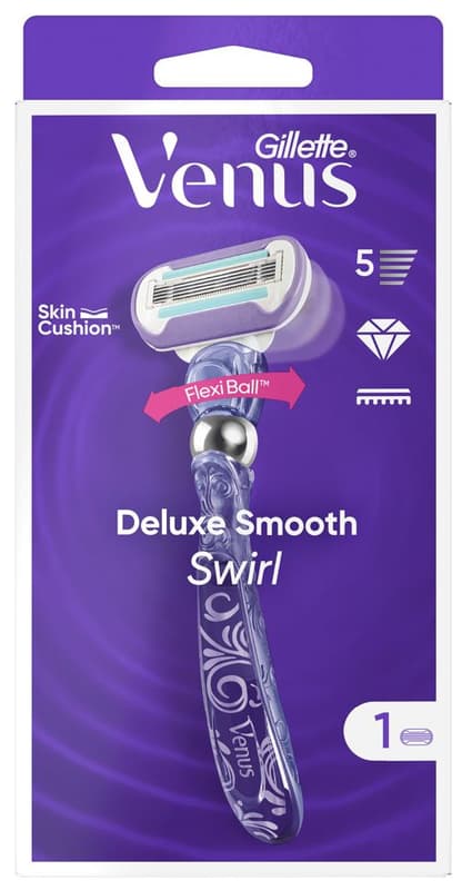 Gillette Venus Deluxe Smooth Swirl Rasierapparat mit 1  Klinge