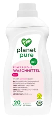 Planet Pure BIO Feines & Wolle Waschmittel Rose 20 Wl