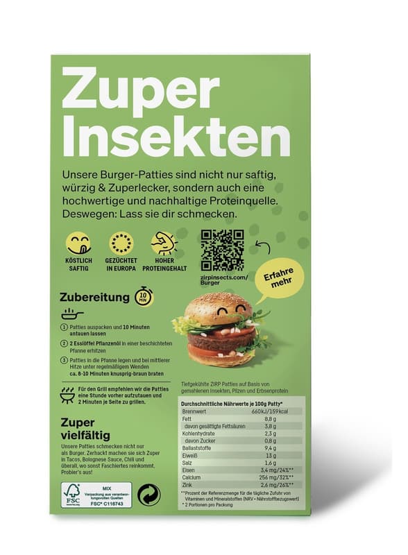 ZIRP Zuper Burger Patties (gefroren)