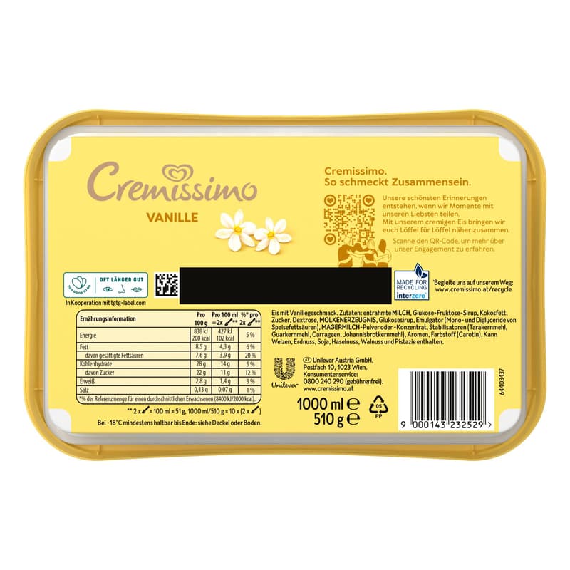 Cremissimo Vanilla Ice Cream