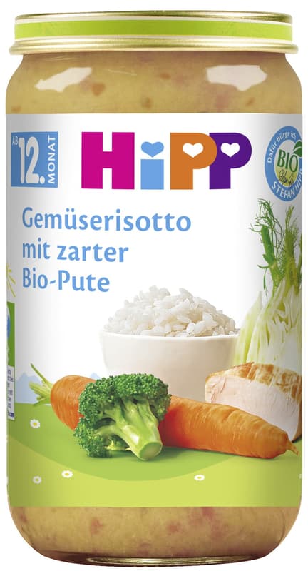 HiPP BIO Gemüserisotto mit zarter Bio-Pute, ab dem 12. Monat