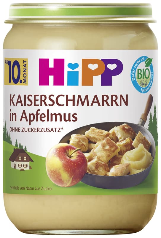 HiPP BIO Dessert Kaiserschmarrn in Apfelmus, ab dem 10. Monat