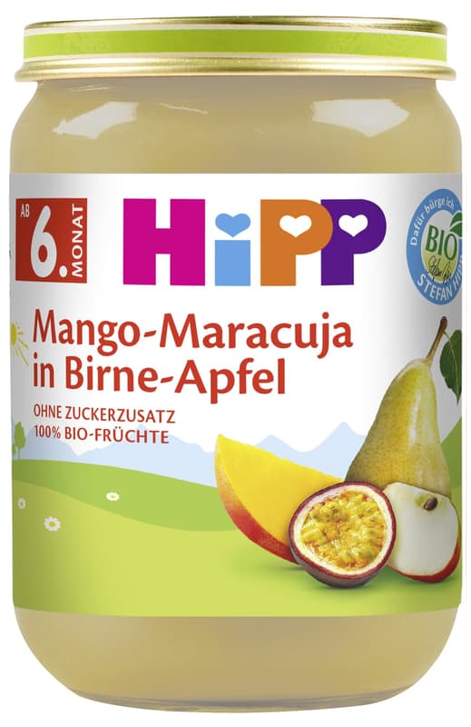 HiPP BIO Mango-Maracuja in Birne-Apfel, ab dem 6. Monat