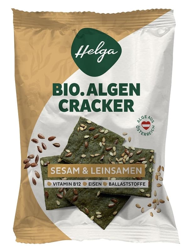 Helga BIO Algae Crackers Sesame & Linseed