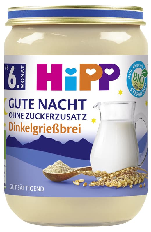 HiPP BIO Gute Nacht Dinkelgrießbrei, ab dem 6. Monat