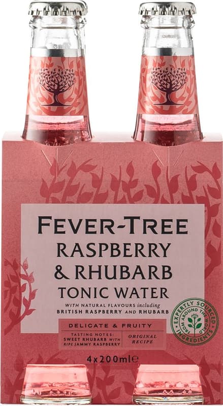 Fever-Tree Raspberry Rhubarb Tonic Water 4x200ml