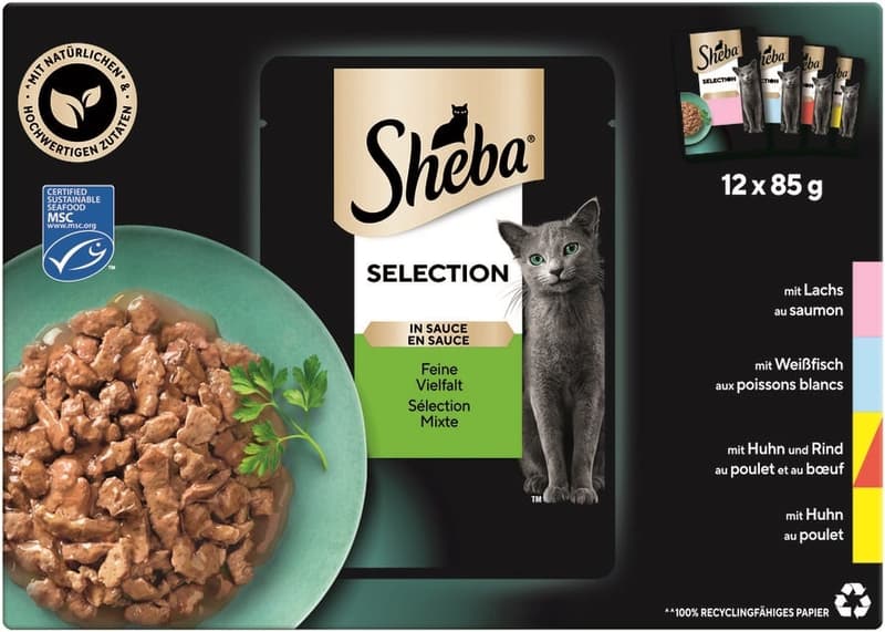 Sheba Selection in Sauce Fine Variety (12x85g)