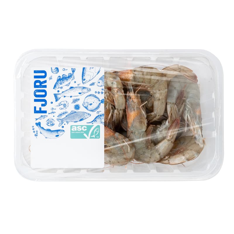 FJORU ASC White Tiger prawns raw 30/40