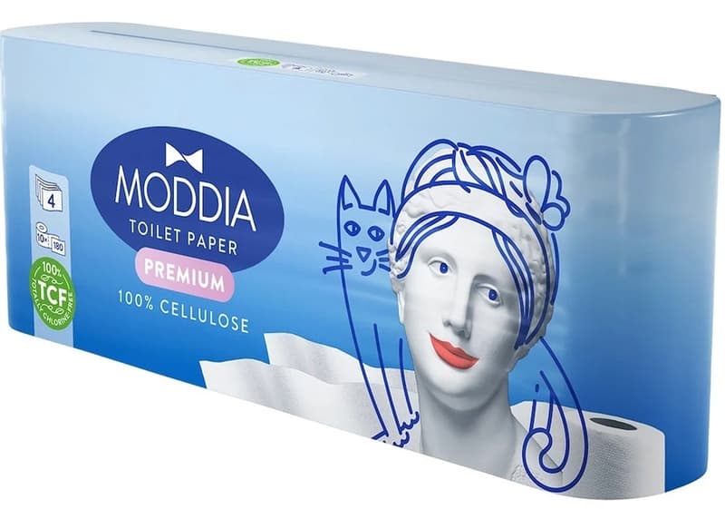 Moddia Toilet Paper 10 rolls 180 sheets 4ply