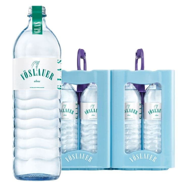 Vöslauer Ohne 8er Kiste Glasflaschen (1l Mehrweg)
