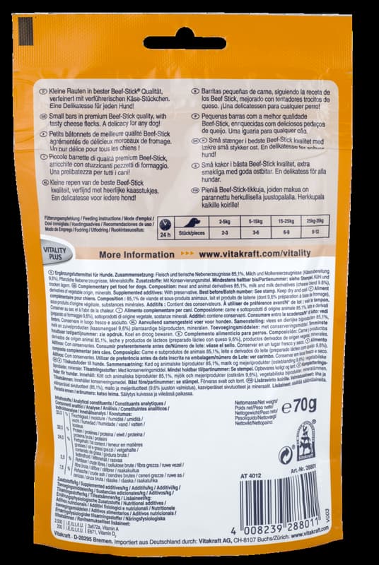 Vitakraft Beef-Stick® Quadros Cheese