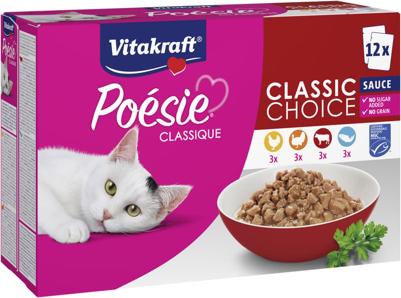 Vitakraft Frischebeutel Poesie Classic in Sauce (12x85g)