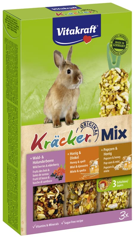 Vitakraft Kräcker® Trio Mix Waldbeere/Honig/Popcorn