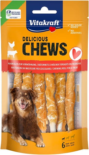 Vitakraft Chews Kaurollen Huhn, S 6 Stk.